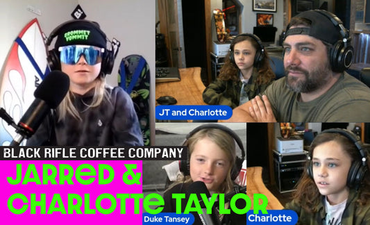 Jarred Taylor from Black Rifle Coffee and Charlotte grom