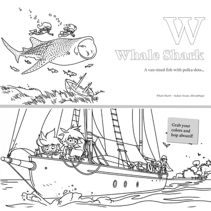 Wiilder Adventures and Animals A-Z: Coloring book