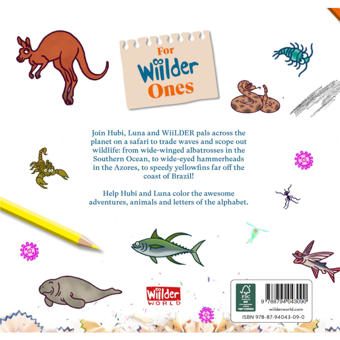 Wiilder Adventures and Animals A-Z: Coloring book